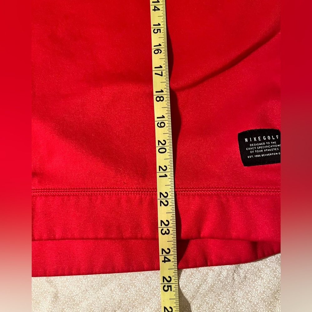 NIKE GOLF Red Quarter Zip Pullover sz M - Picture 7 of 9